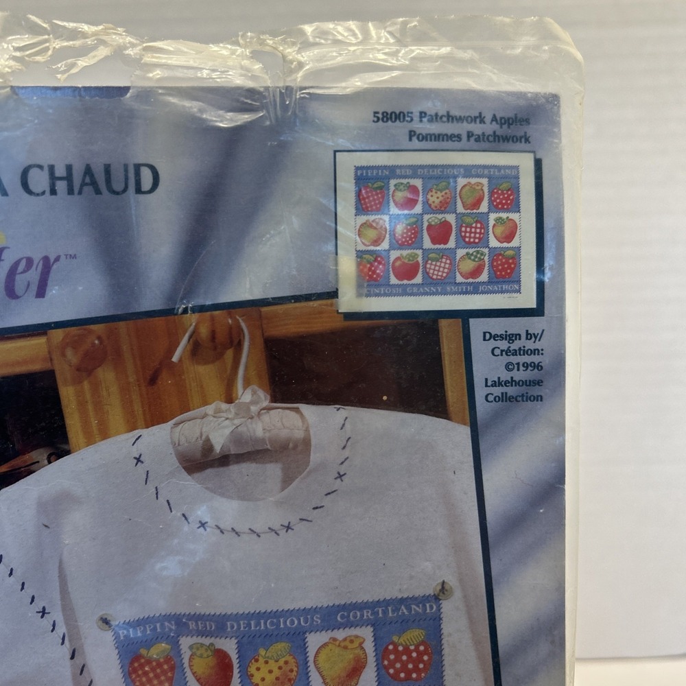 Plaid Iron On Soft Transfer Patchwork Apples 58005 1996 Vintage Grandmacore - Picture 4 of 7